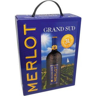 Grand Sud Merlot, Frankrig, 13% alk., 3l BiB