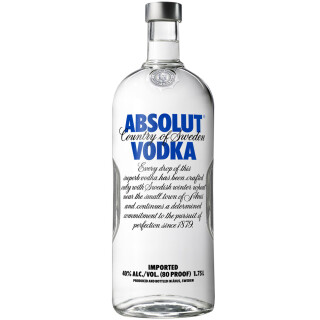 Absolut Vodka, 40% alk., 1,75l